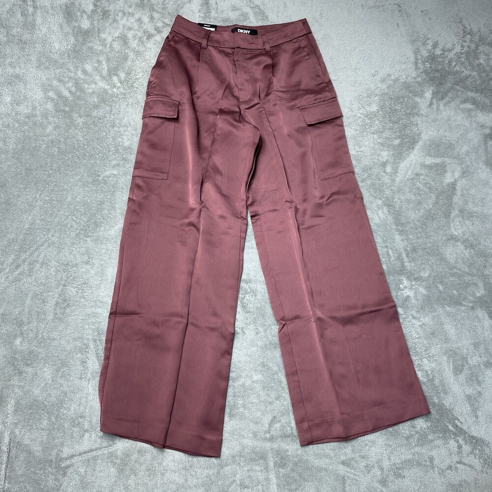 DKNY Women's Size 4 Cargo Pants Dark Pink Polyester H1041